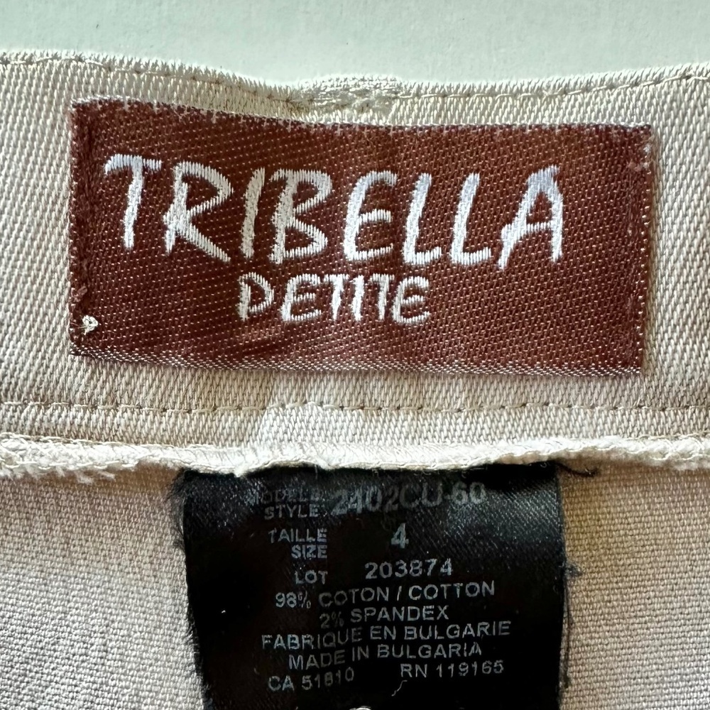 Vintage Tribella Petite Khaki Cotton Shorts - Picture 8 of 8